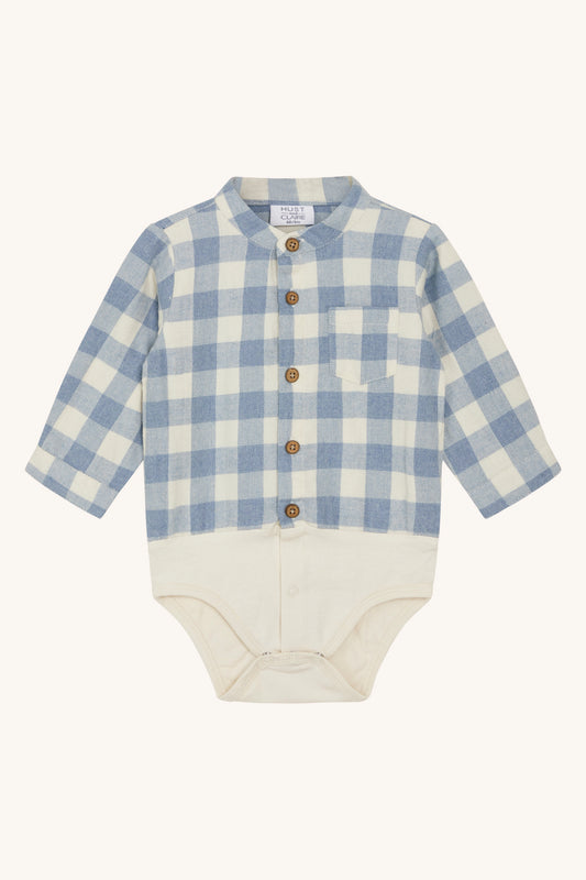Bertil Body, hellblau kariert