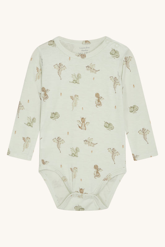 Hust & Claire Buller Body Langarm, Green hint