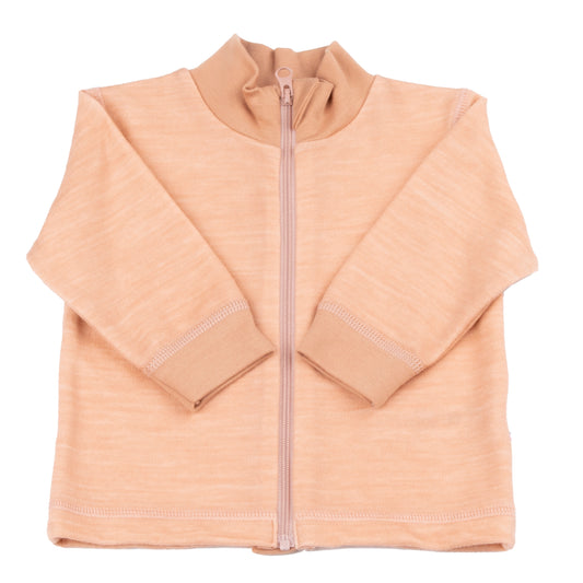 Wolljacke mit Reissverschluss, lachs