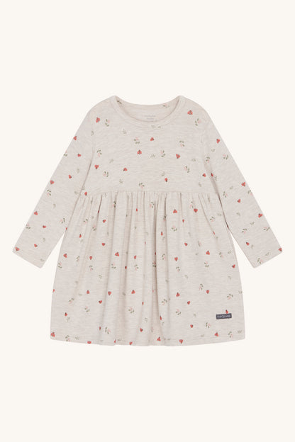 Dubi Kleid Marienkäfer von Hust & Claire in Dusty Rose – Frontansicht, aus Bambus, Oeko-Tex-zertifiziert, nachhaltig und hautfreundlich.