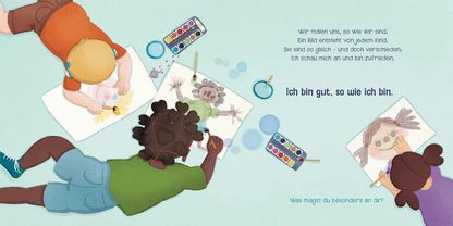 Weitere illustrierte Szene mit Affirmation aus dem Buch für Kinder ab 2 Jahren