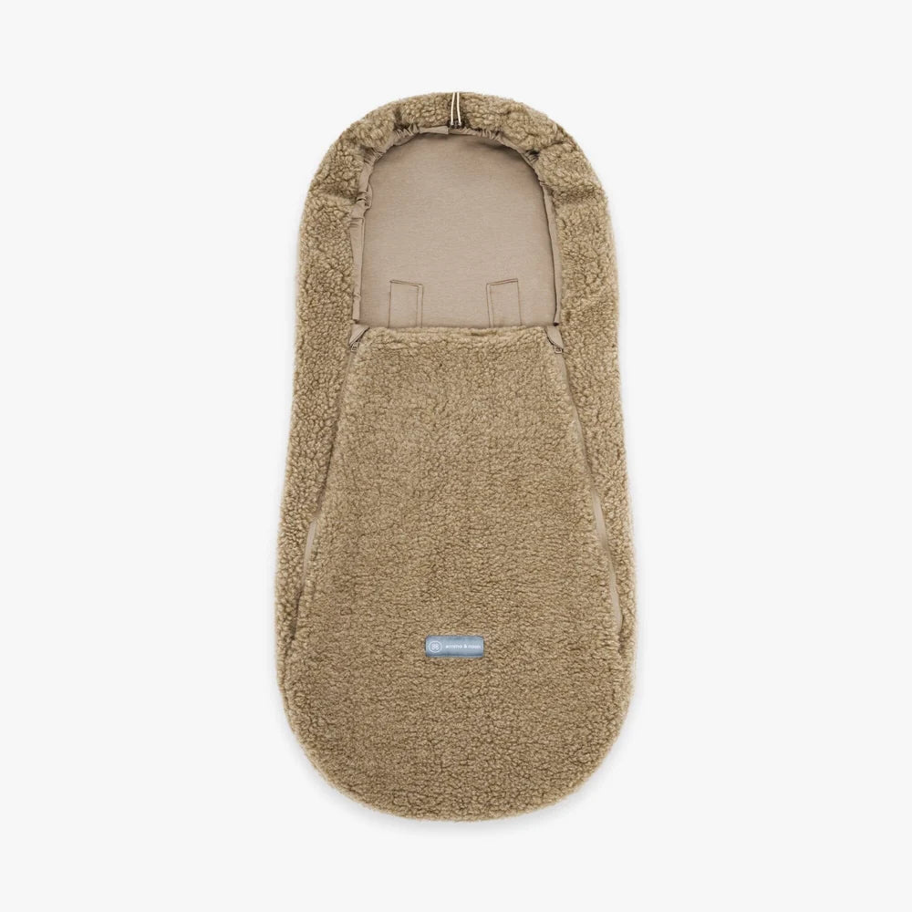 Emma & Noah Merino Kinderwagenfusssack Braun für Babys