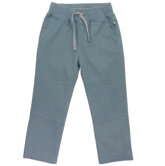 Kinderhose mit gedoppelten Knien und Jerseyfutter in pistachio, Vorderansicht
