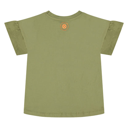 girls t-shirt short sleeve, olive