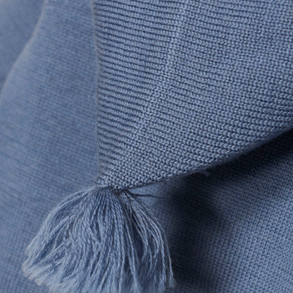 Oeko-Tex Merino Strickjacke, blau