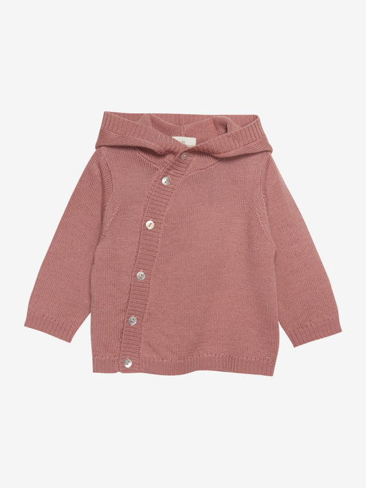 Oeko-Tex Merino Strickjacke, rosa