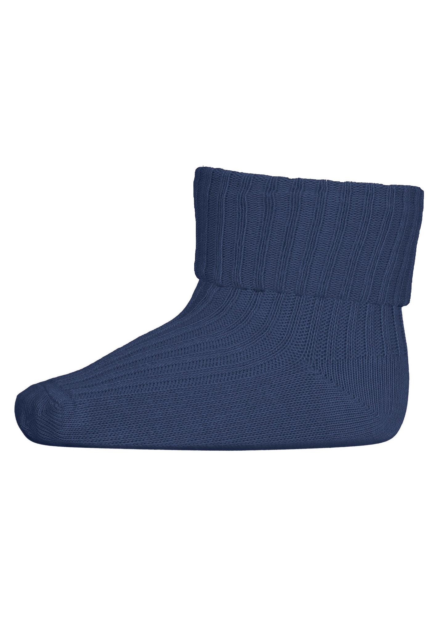 Baumwollsocken gerippt blau