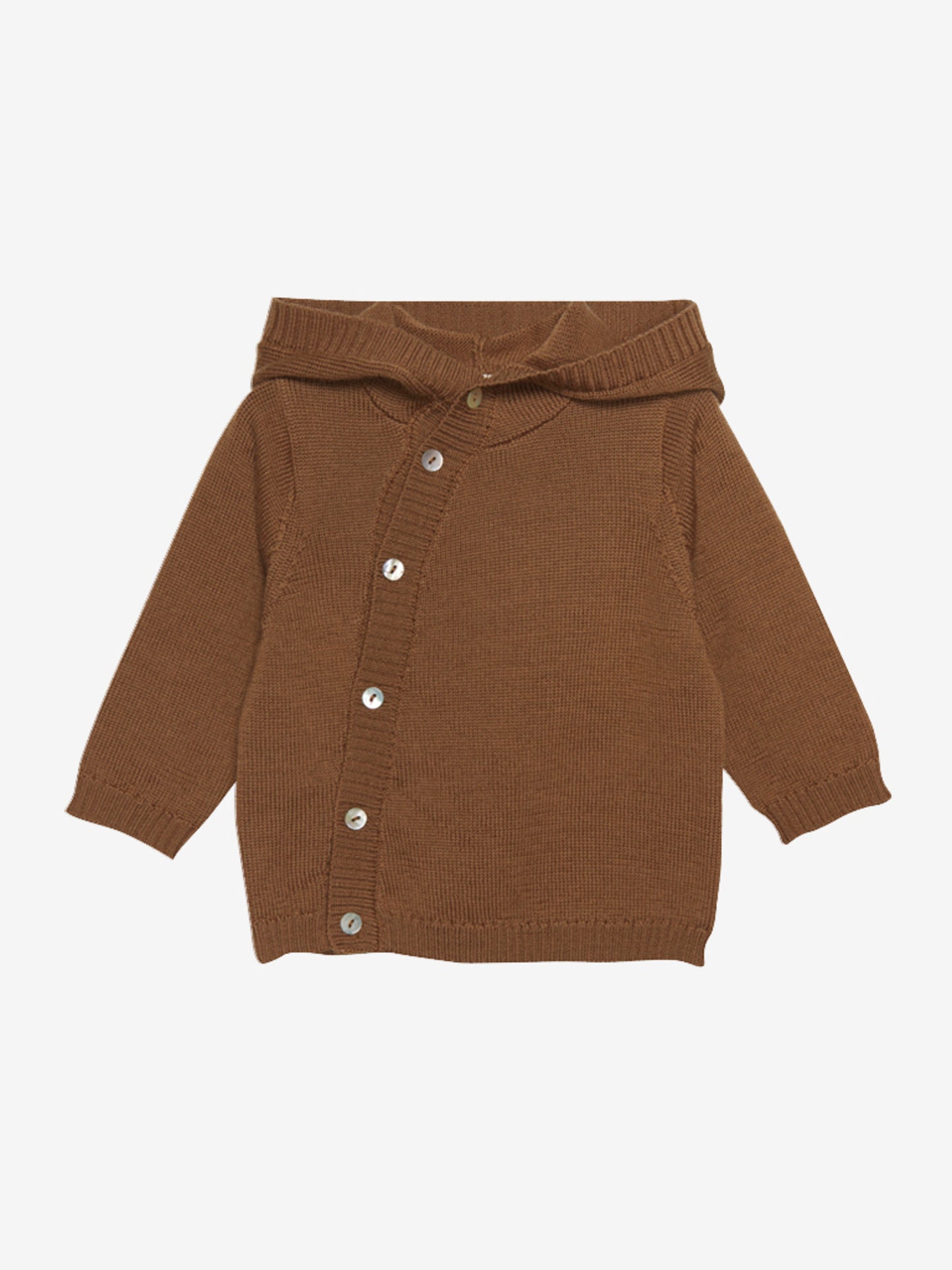Oeko-Tex Merino Strickjacke, braun