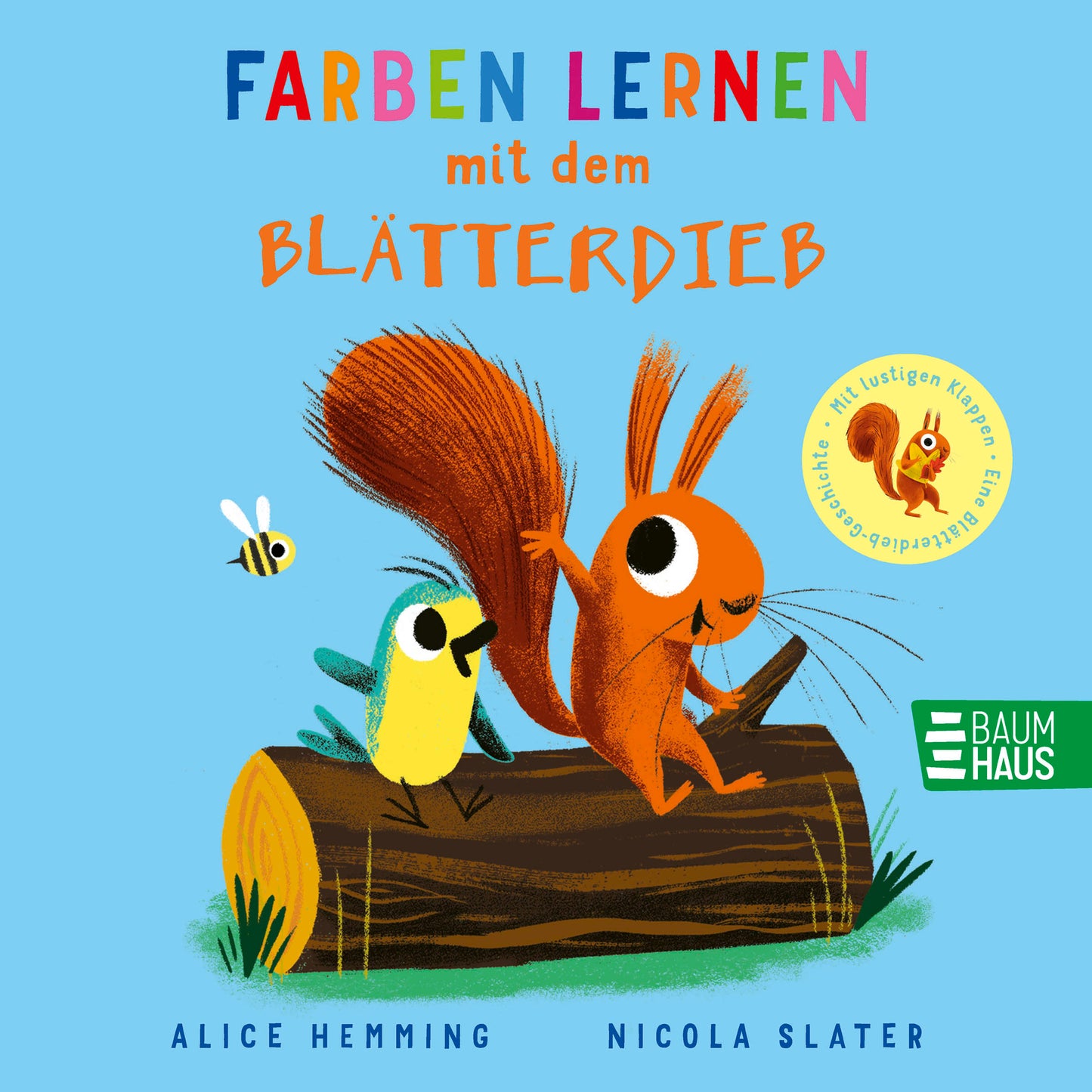 Farben lernen mit dem Blätterdieb, Pappbilderbuch bei Bärechind