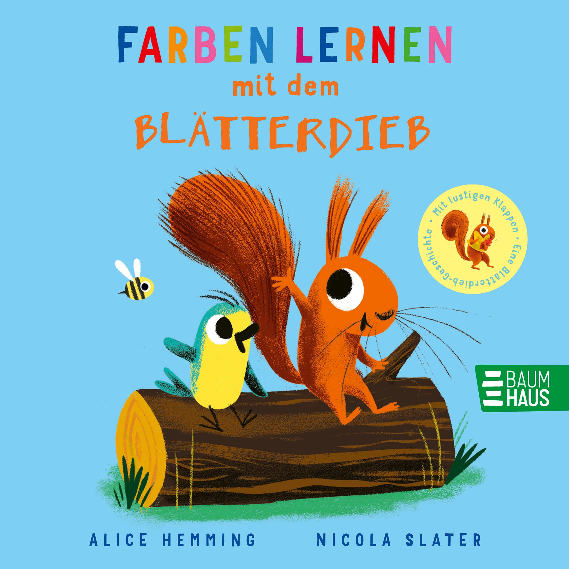 Farben lernen mit dem Blätterdieb, Pappbilderbuch bei Bärechind