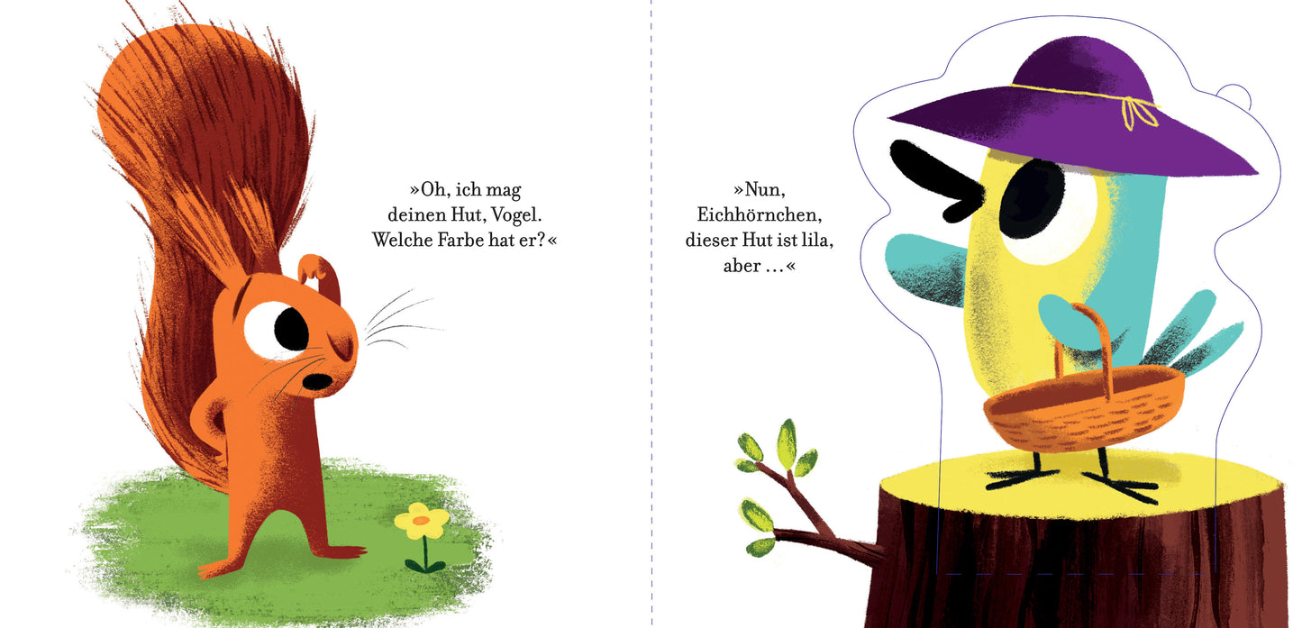 Klappenseite mit einem weiteren Waldmotiv zum Farbenlernen