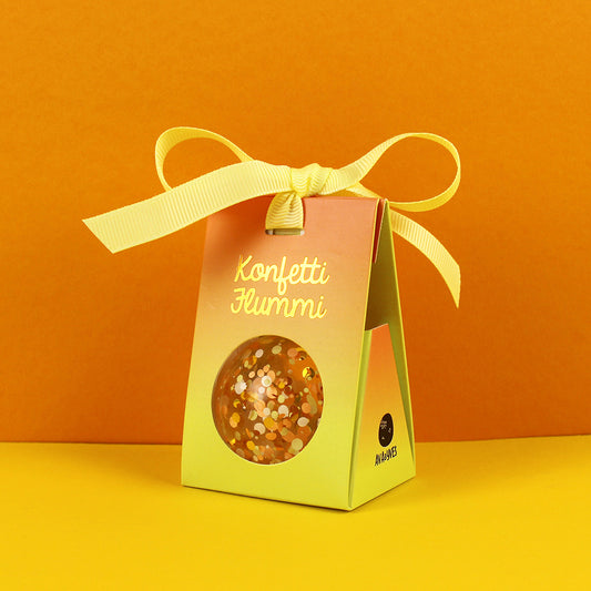 Konfetti Flummi von Ava&Yves in Geschenkverpackung – Bärechind Winterthur Zürich Schweiz kaufen.