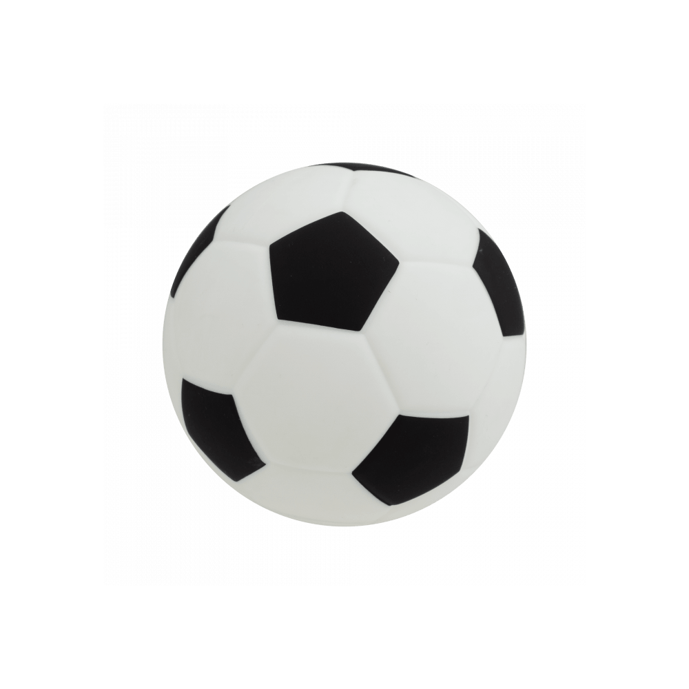 Mary’s Fussball Lampe mit RGB-Funktion, weisses Nachtlicht mit schwarzen Feldern, erhältlich im Bärechind Winterthur Zürich Schweiz.