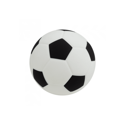 Mary’s Fussball Lampe mit RGB-Funktion, weisses Nachtlicht mit schwarzen Feldern, erhältlich im Bärechind Winterthur Zürich Schweiz.