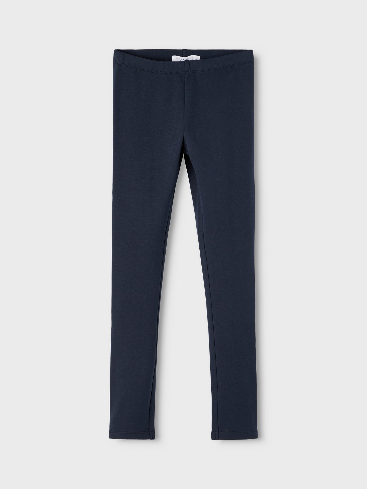 Dunkelblaue gefütterte Baumwollleggings für Kinder, Vorderansicht – Bärechind, Winterthur, Zürich Schweiz.