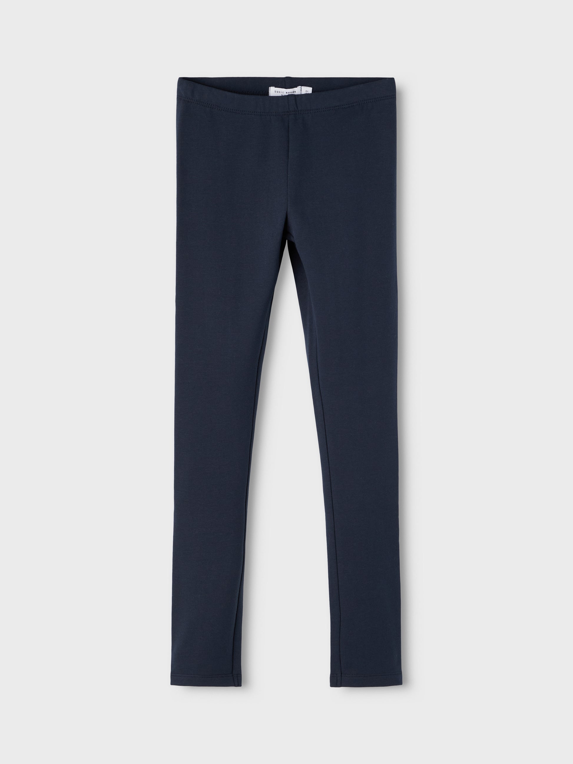 Dunkelblaue gefütterte Baumwollleggings für Kinder, Vorderansicht – Bärechind, Winterthur, Zürich Schweiz.