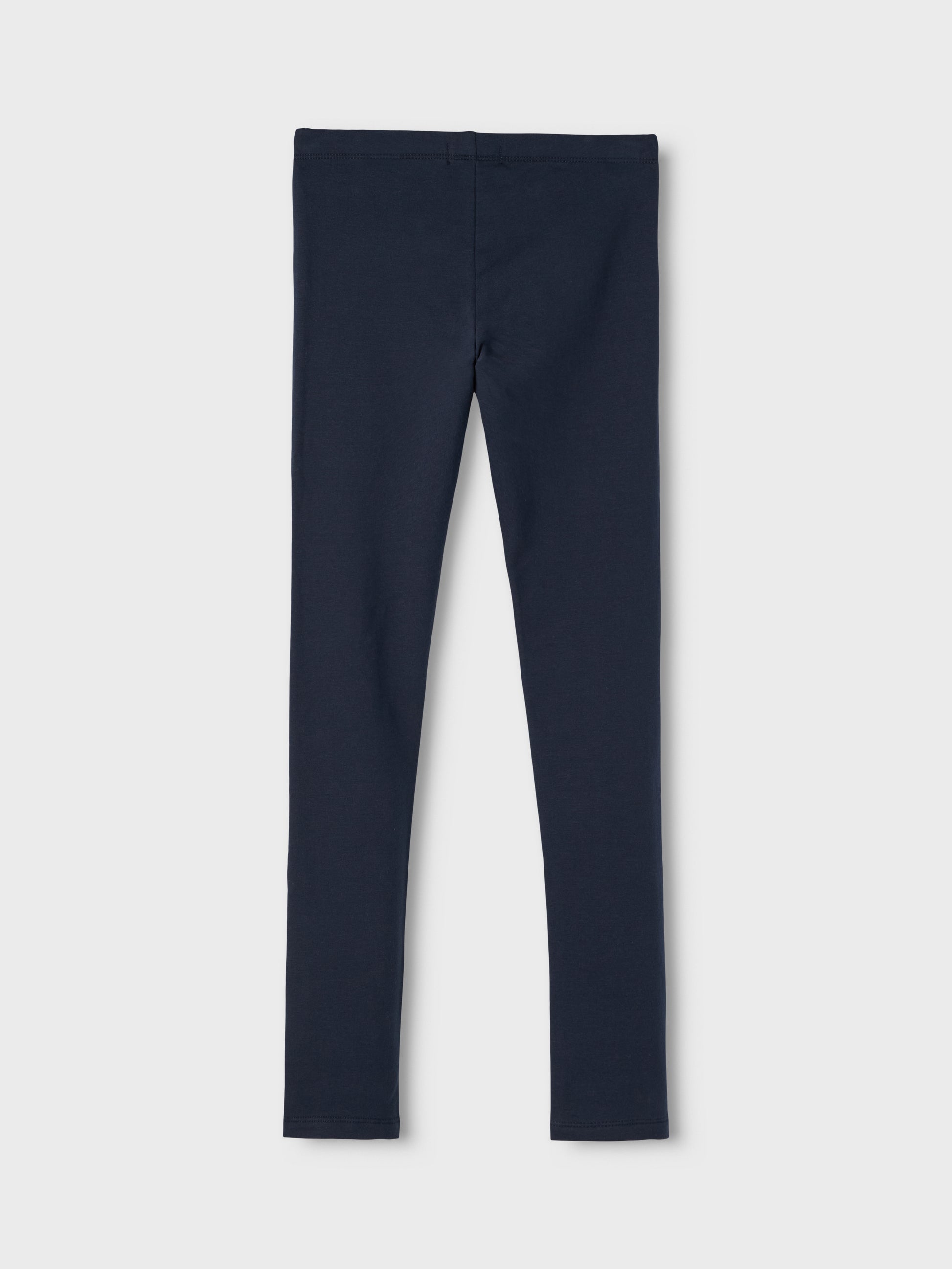 Dunkelblaue gefütterte Baumwollleggings für Kinder, Rückansicht – Bärechind, Winterthur, Zürich Schweiz.