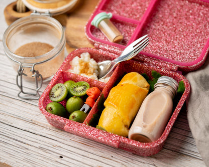 Lekkabox Z'nünibox aus Tritan, pink-Glitzer