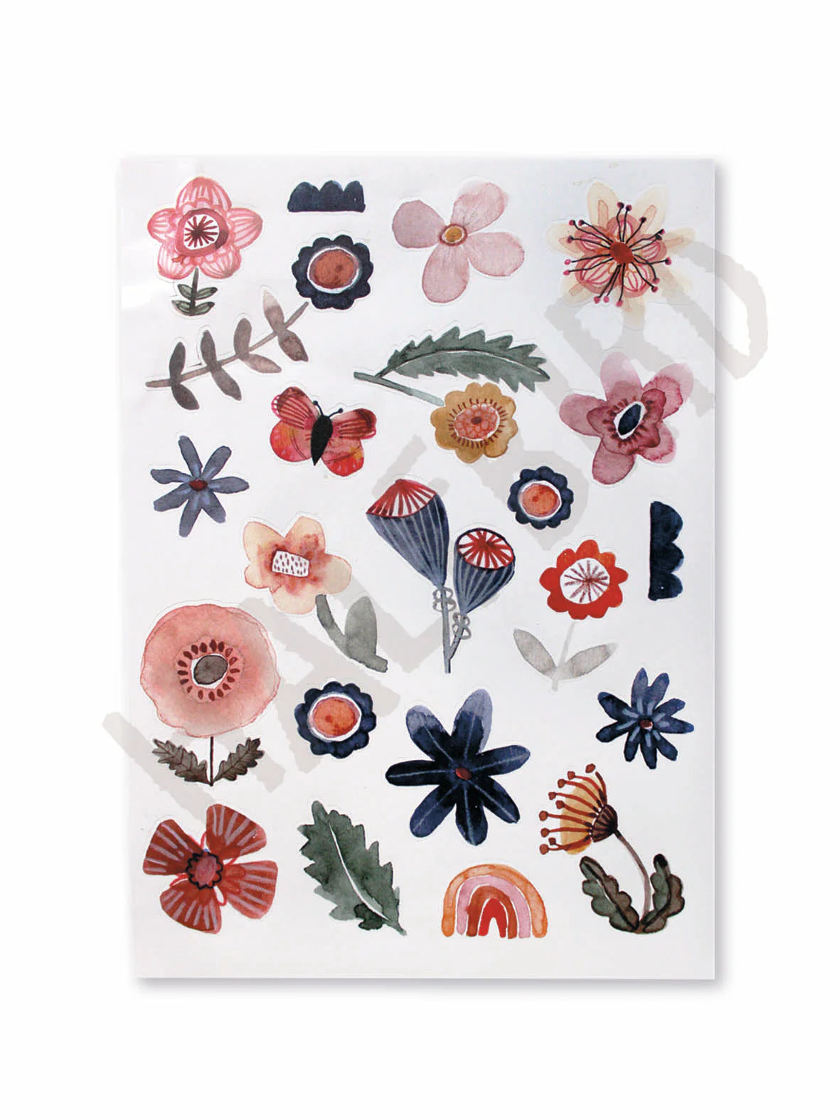 Detailansicht der spülmaschinenfesten Halfbird Blumensticker – inkl. Ausmalposter, kreativ & umweltfreundlich