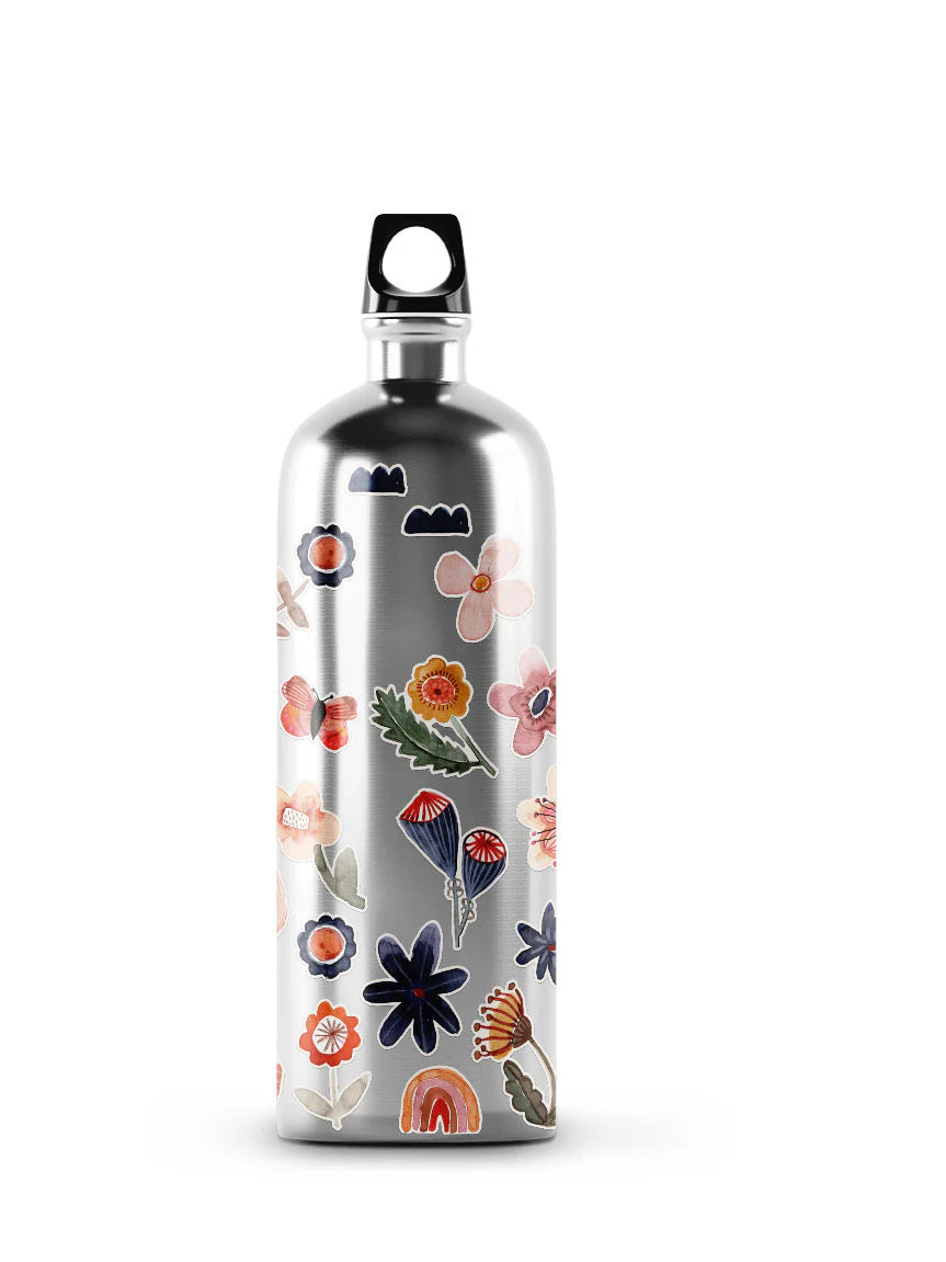 Beispiel: Halfbird Sticker auf Kindertrinkflasche – wetterfest, spülmaschinengeeignet & nachhaltig