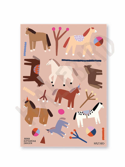 Halfbird Sticker „Pferde“ kaufen im Bärechind Winterthur – spülmaschinenfeste Aufkleber mit liebevollen Motiven für Kinder.