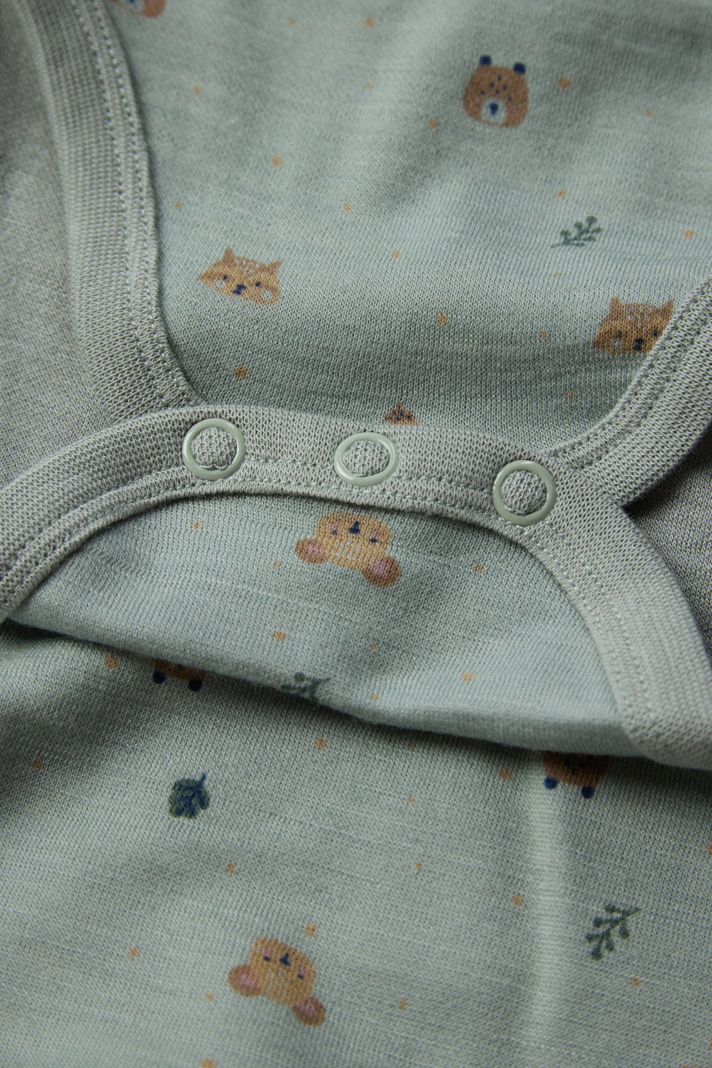 Bärechind Detailansicht Baloo Merino Bambus Langarmbody, Slate green