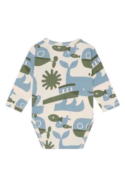 Hust&Claire Billy Baumwollbody Ocean Life Rückseite aus weicher Baumwolle, Bärechind Winterthur Zürich Schweiz.