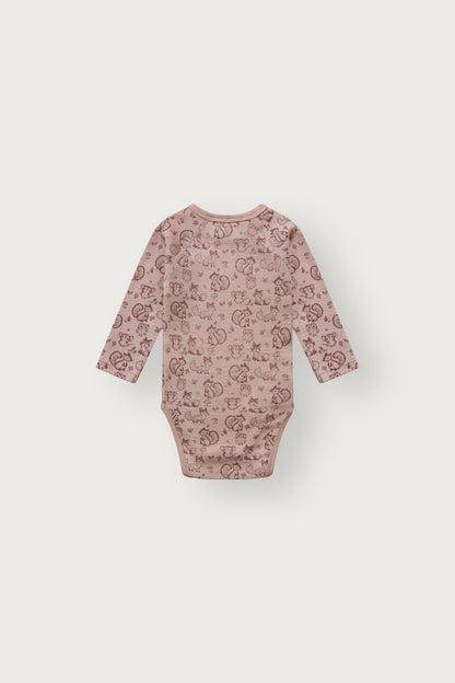 Merino Wickelbody aus mulesingfreier Wolle, Dusty Rose, Rückansicht