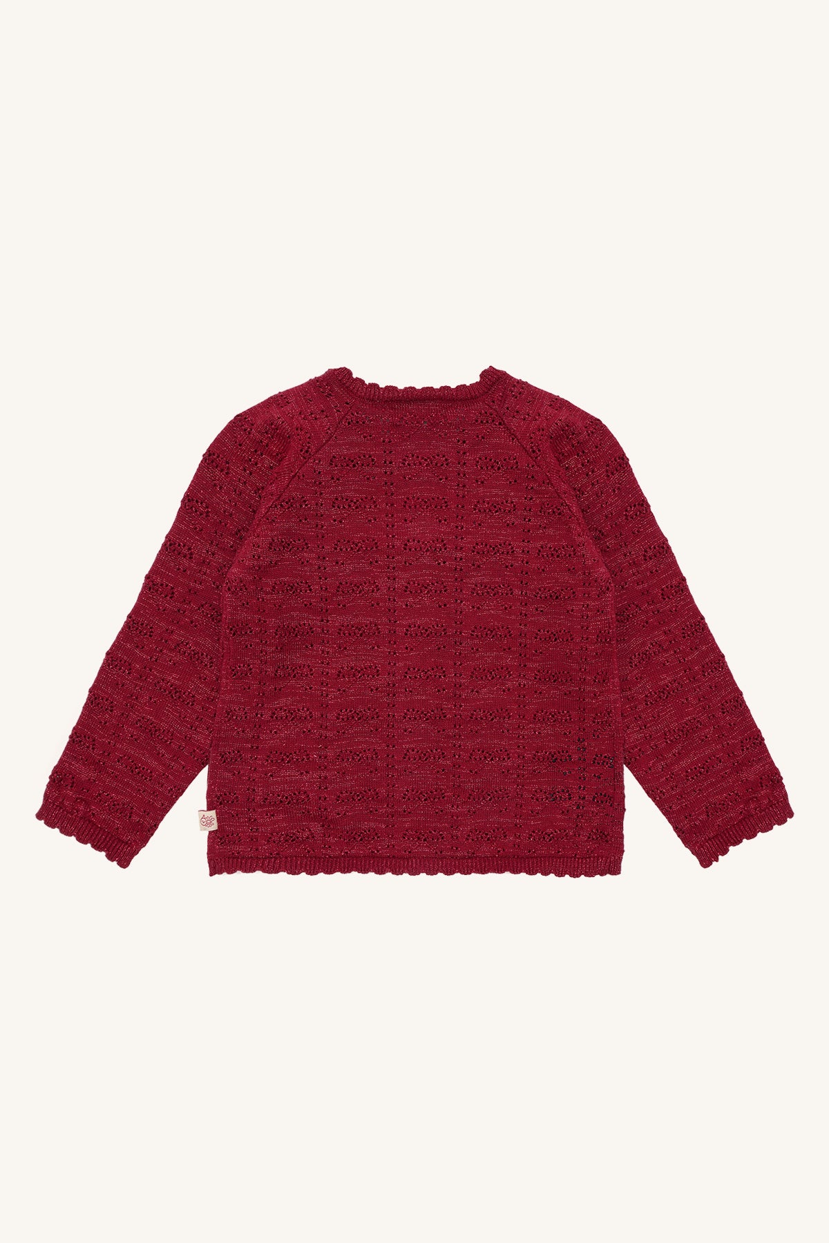 Hust & Claire Cilja Ajour-Strickjacke mit Glitzer in Teaberry, Ansicht 3