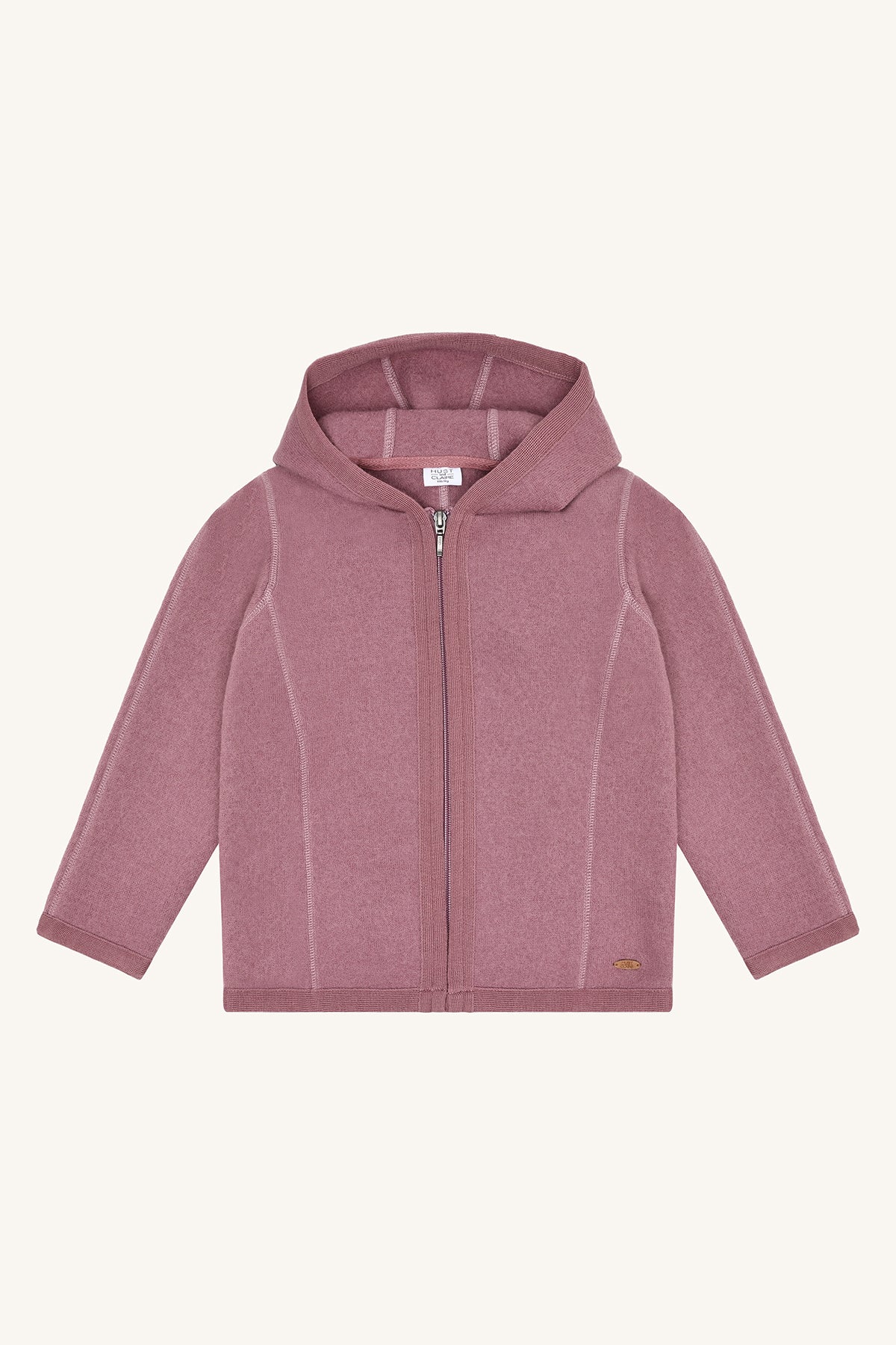 Hust & Claire Ebba Wollwalkjacke mit Kapuze in Pale Mauve, Vorderansicht, Bärechind Winterthur