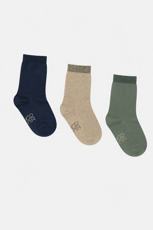 Foty 3er-Pack Socken von Hust & Claire in Blues, aus Wolle und Bambus-Viskose