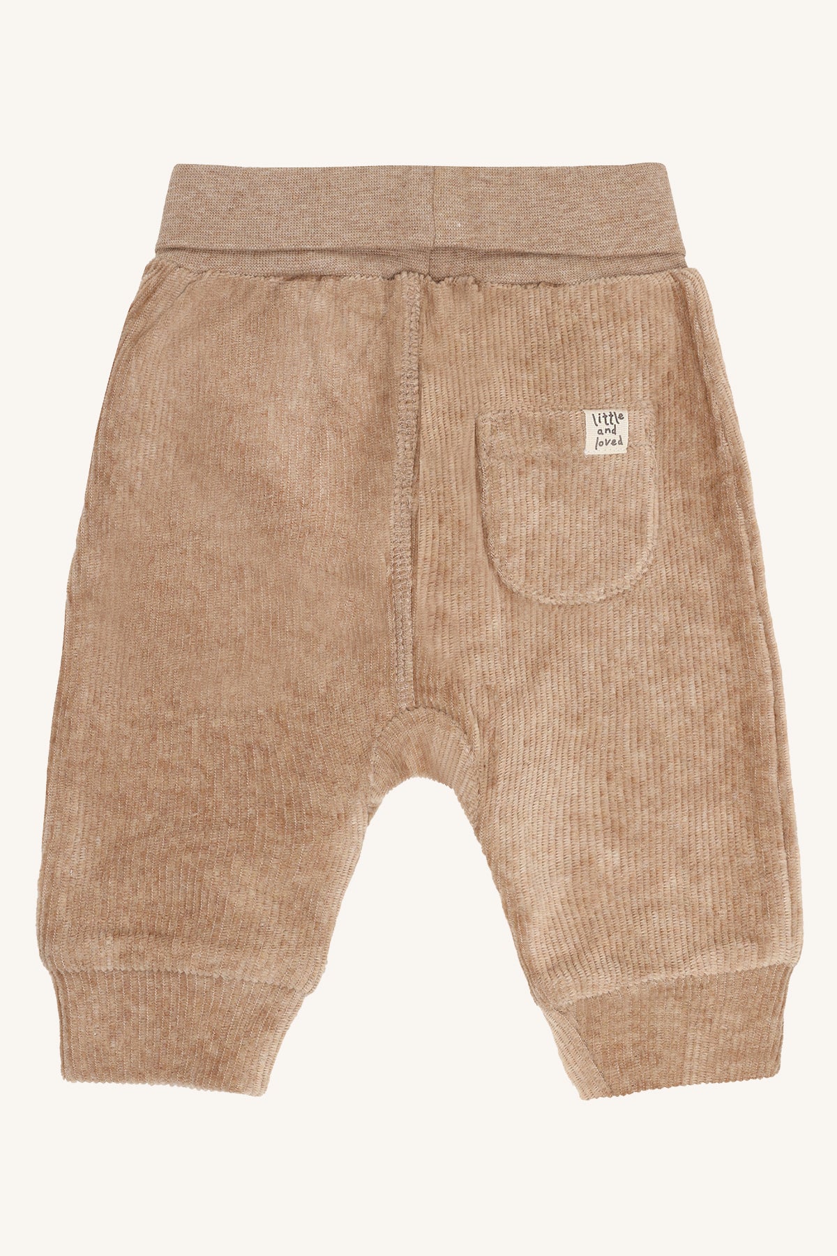 Baby-Bundhose aus Veloursstoff mit elastischem Bund, Rückansicht