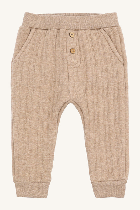 Kinderhose Gordon von Hust&Claire im gesteppten Look aus Bio-Baumwolle in Biscuit, erhältlich im Bärechind Winterthur, Zürich Schweiz