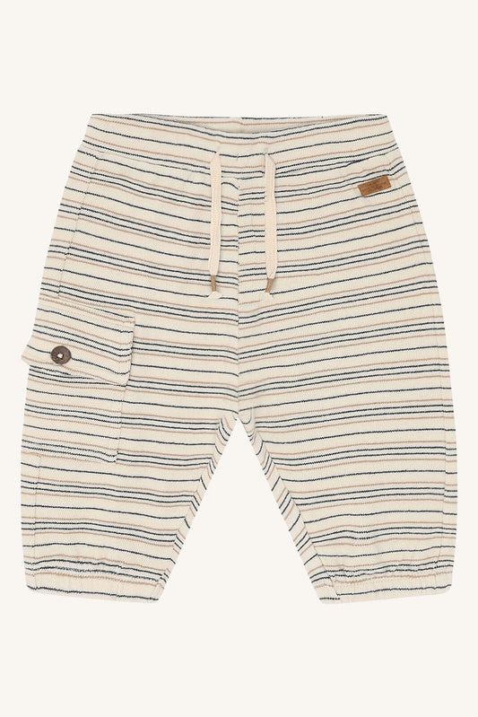 Hust & Claire Gus Fine Strickhose mit Streifen in Snow White aus Baumwolle, erhältlich im Bärechind in Winterthur, Zürich, Schweiz