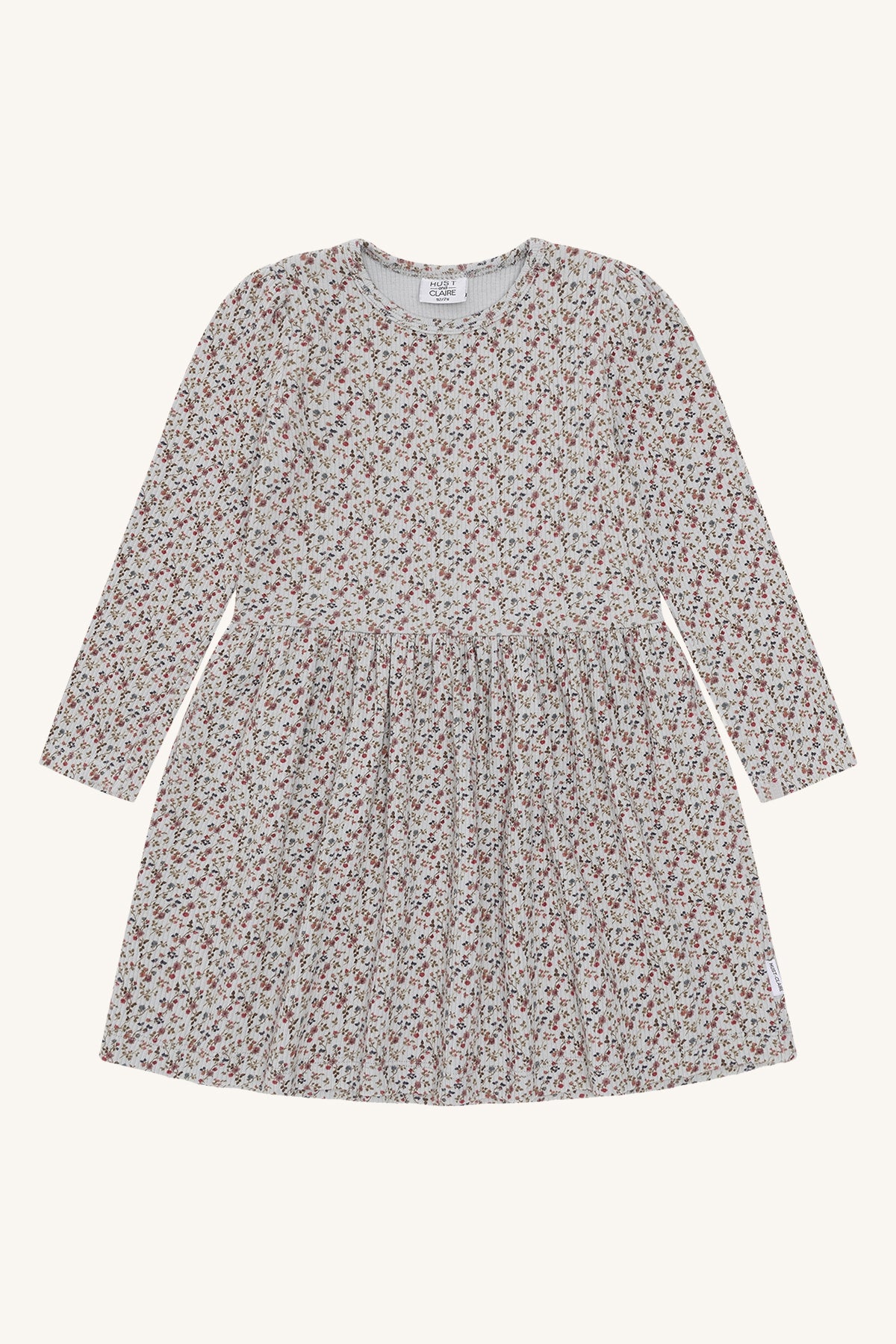 Kinderkleid Donna Little Roses von Hust&Claire in Hellblau mit feinem Rosenmuster, erhältlich im Bärechind Winterthur, Zürich Schweiz