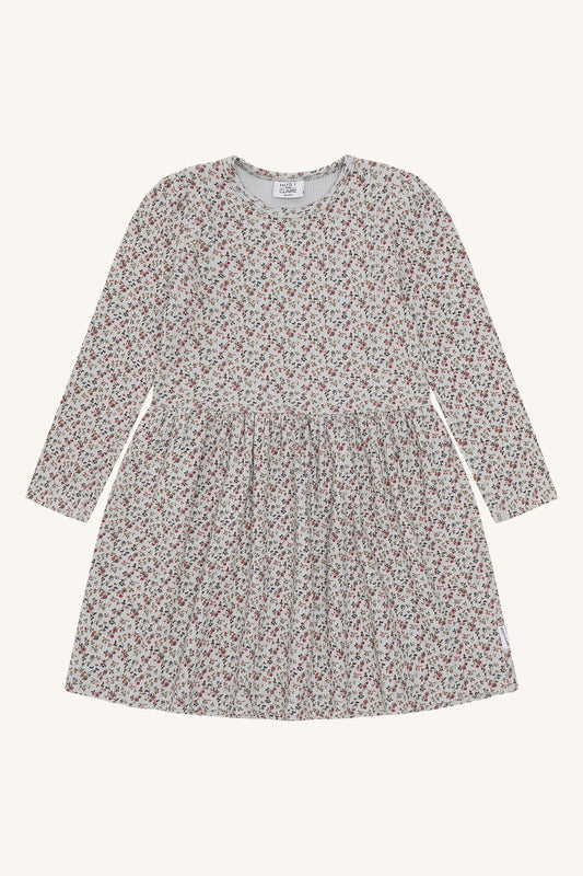 Kinderkleid Donna Little Roses von Hust&Claire in Hellblau mit feinem Rosenmuster, erhältlich im Bärechind Winterthur, Zürich Schweiz