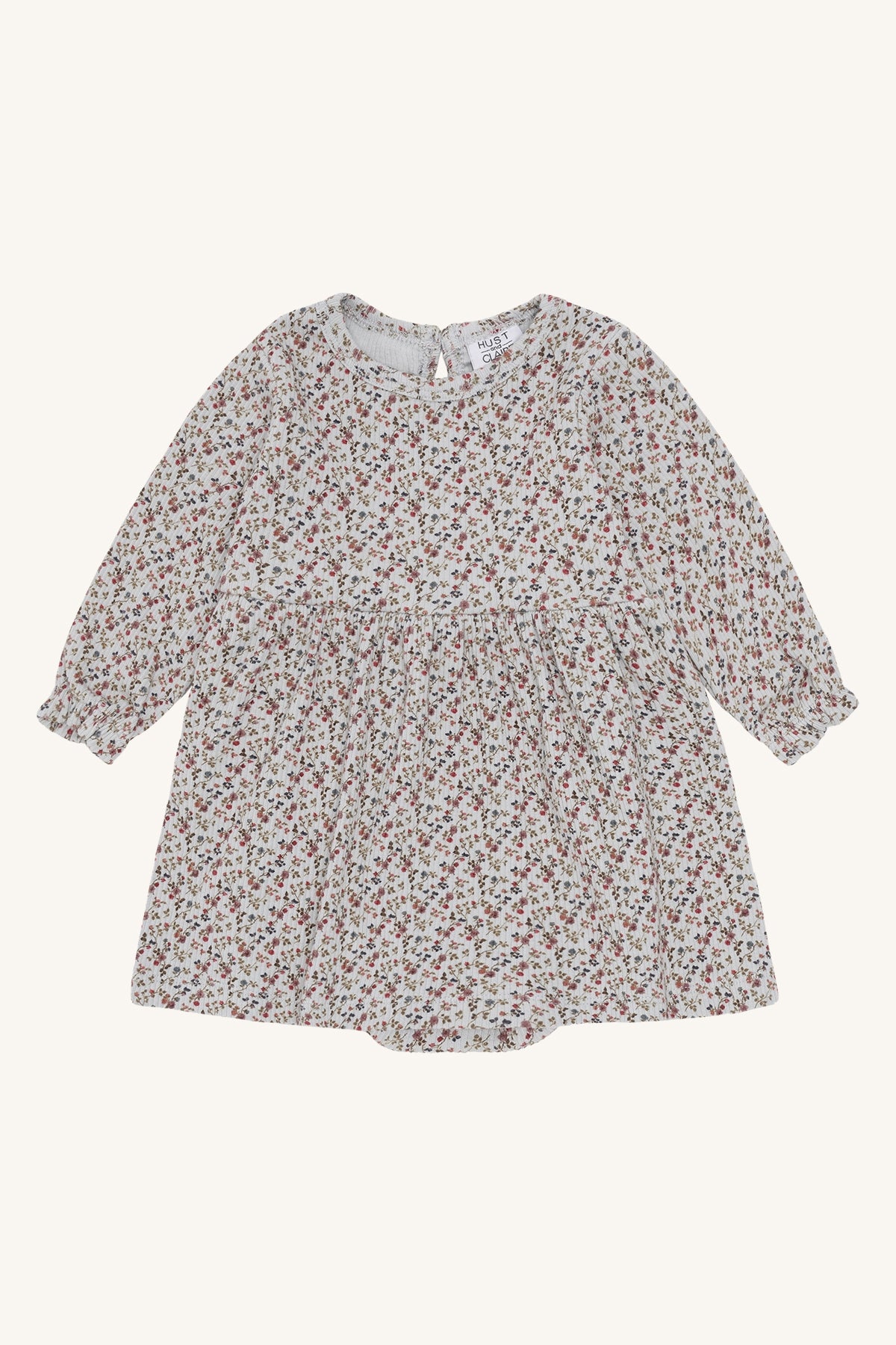 Kinderkleid Kristi Little Roses von Hust&Claire in Hellblau mit zartem Rosenmuster, erhältlich im Bärechind Winterthur, Zürich Schweiz