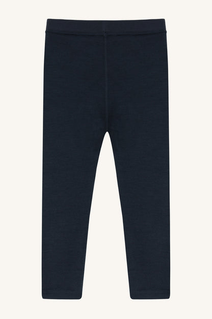 Rückansicht der Laki Leggings in Blues mit elastischem Bund, ideal auch unter der Skihose