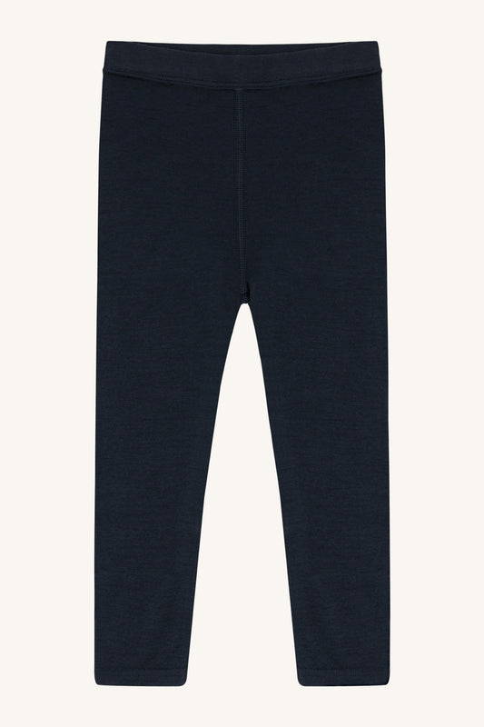 Laki Leggings von Hust & Claire in Blues, Vorderansicht mit weichem Wolle-Bambus-Stoff