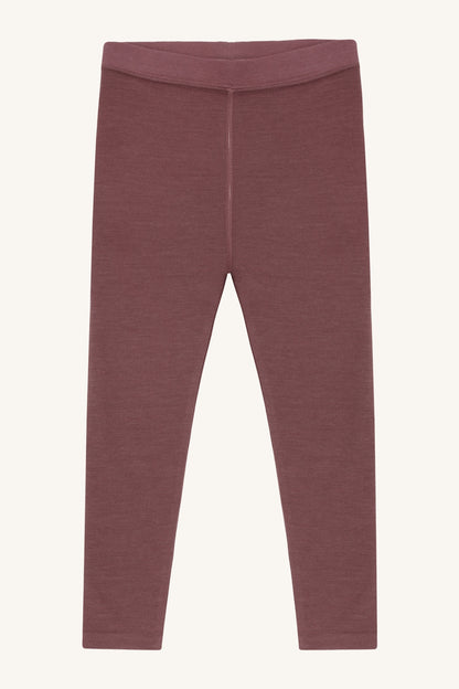 Laki Leggings von Hust & Claire in Old Rose, Vorderansicht mit weichem Wolle-Bambus-Stoff