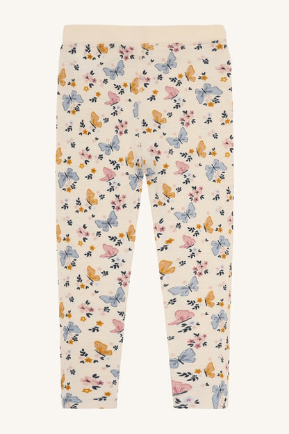 Kinderleggings aus mulesingfreier Merinowolle, Rückansicht in Off White