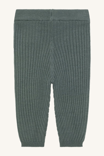 Grüne Baby Wollleggings aus 100% Wolle als wärmende Basisschicht