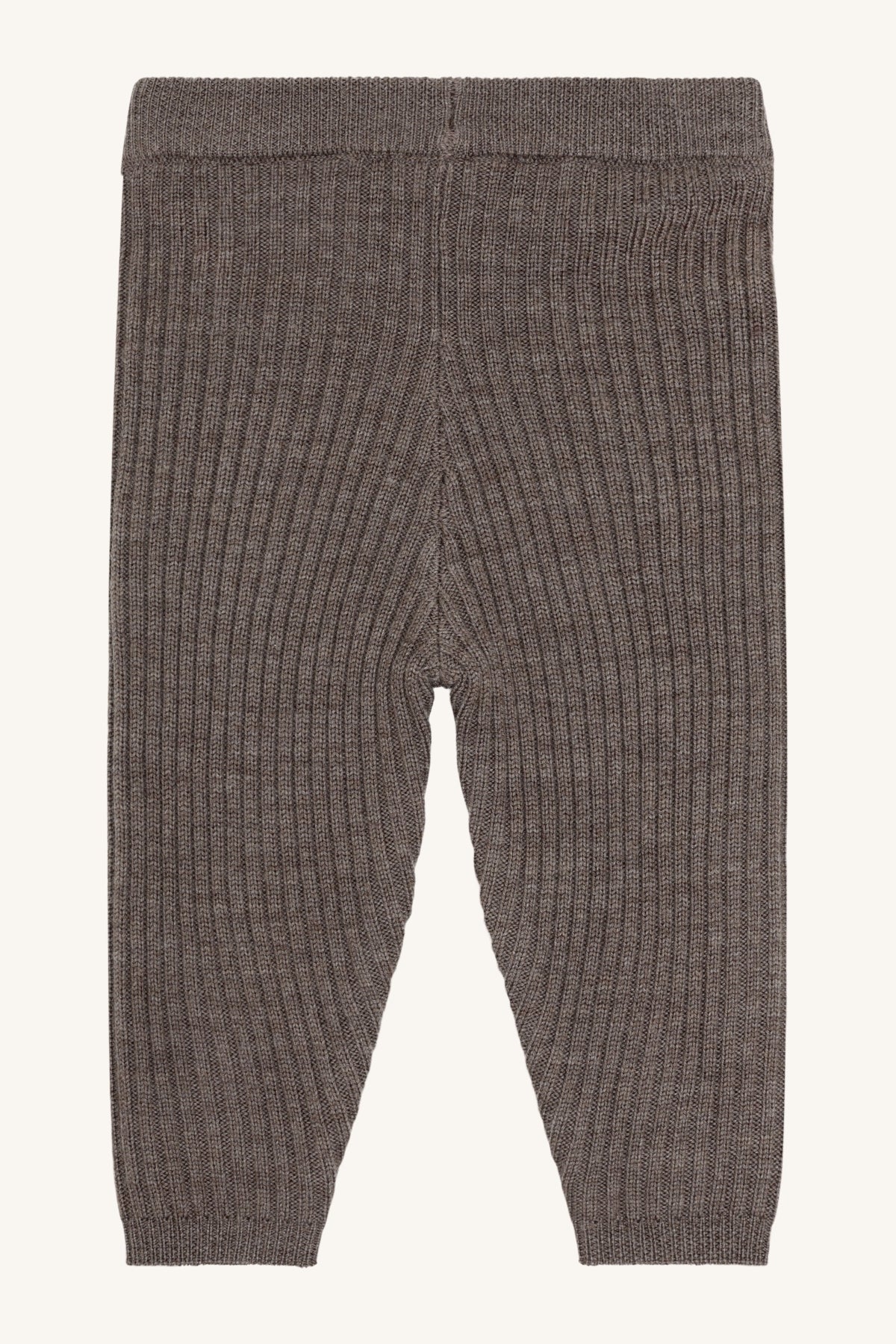Baby Wollleggings aus 100% Wolle in meliertem Braun als wärmende Basisschicht