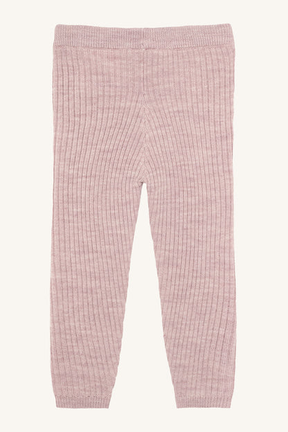 Rosa Baby Wollleggings aus 100% Wolle als wärmende Basisschicht