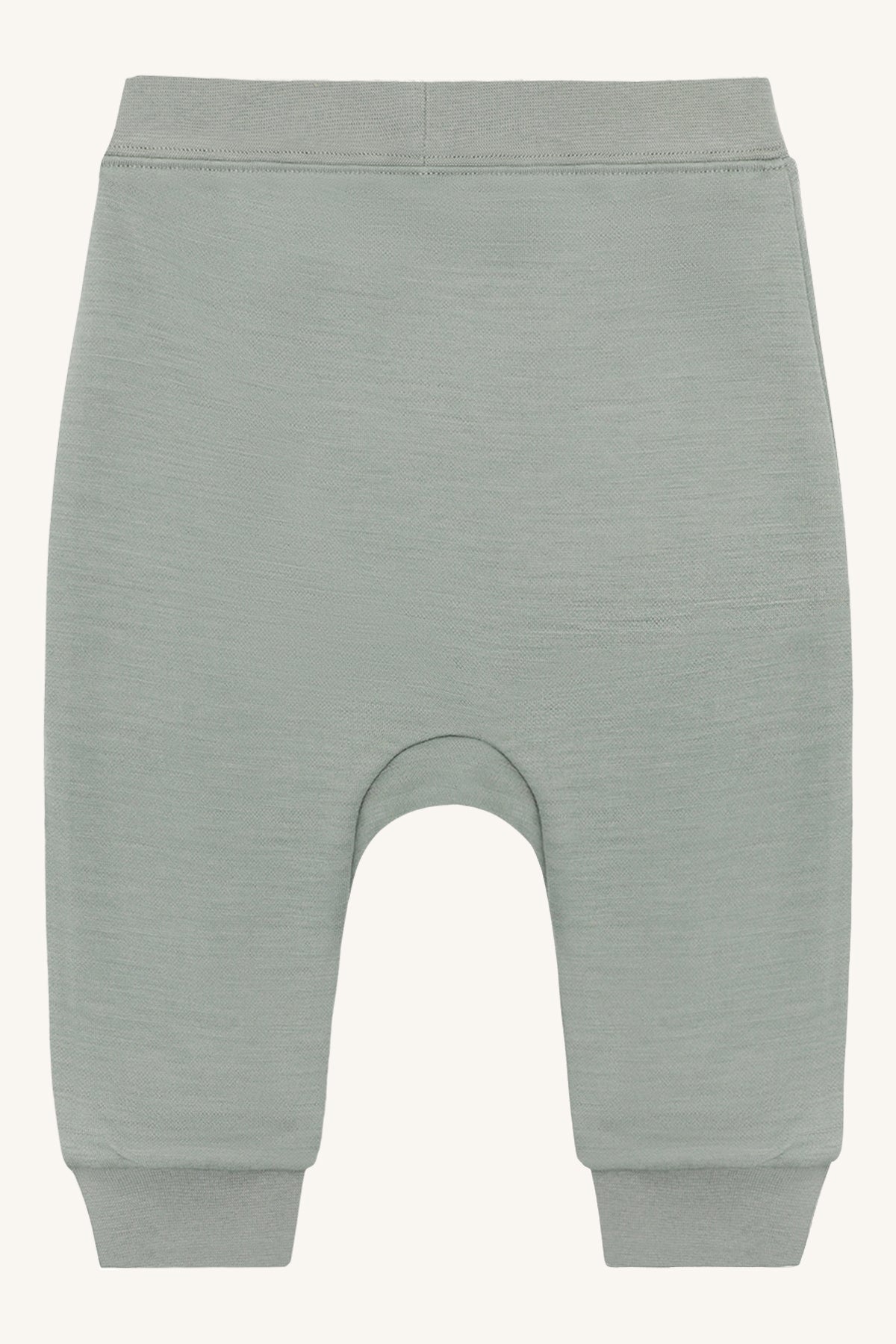 Leggings aus mulesingfreier Merinowolle, Rückansicht in Slate Green