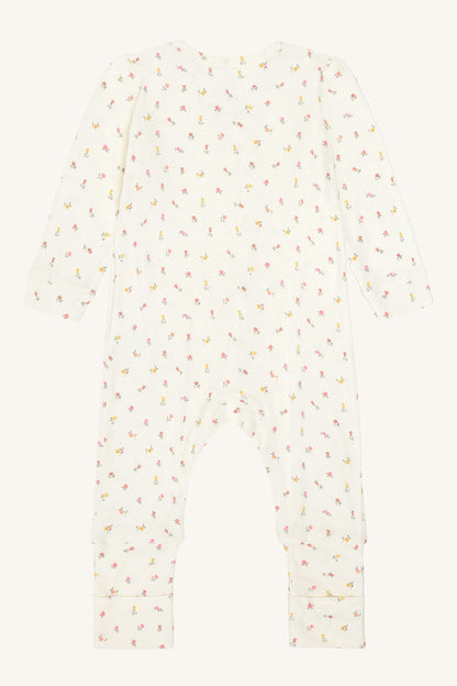 Hust&Claire Mulle Bambus Schlafanzug mit Blumen Rückseite, temperaturregulierend bei Bärechind Winterthur Zürich Schweiz.