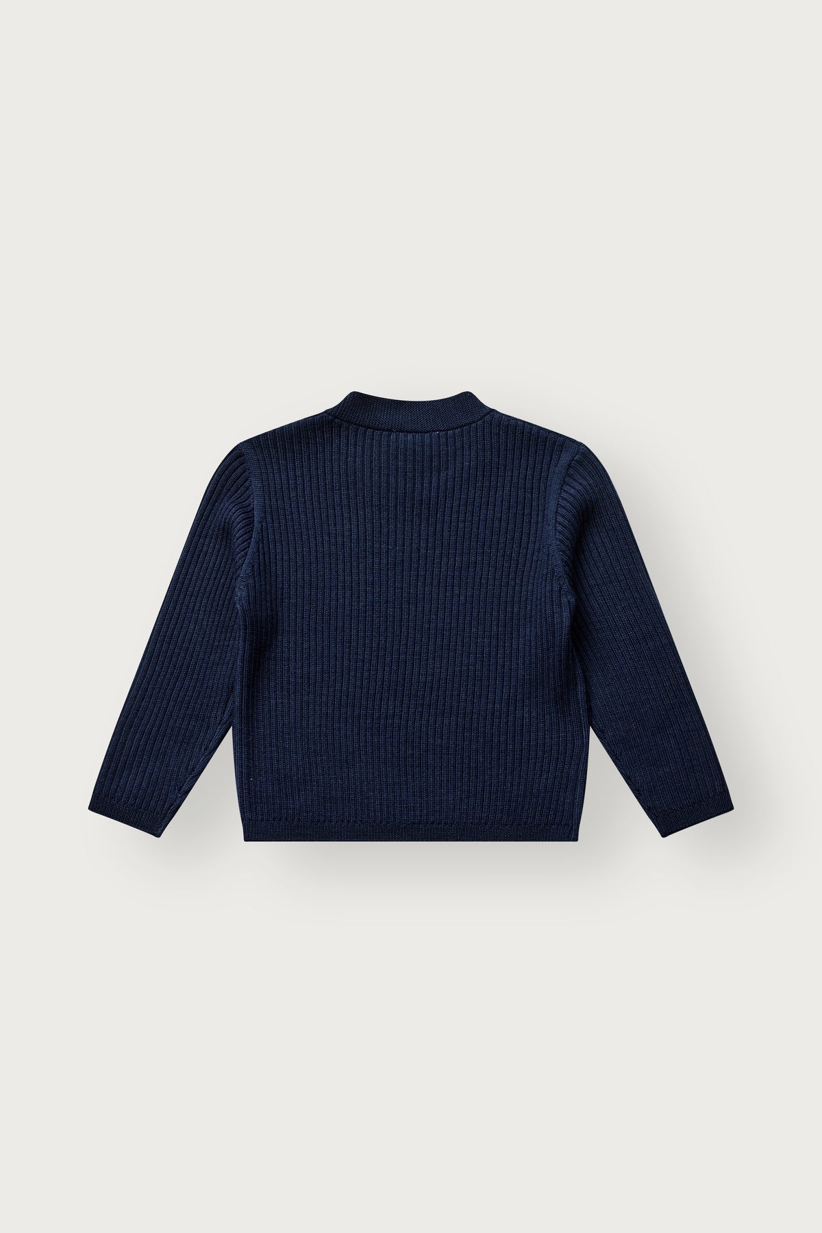 Dunkelblauer Kinder Wollpullover aus 100% Wolle für Herbst und Winter