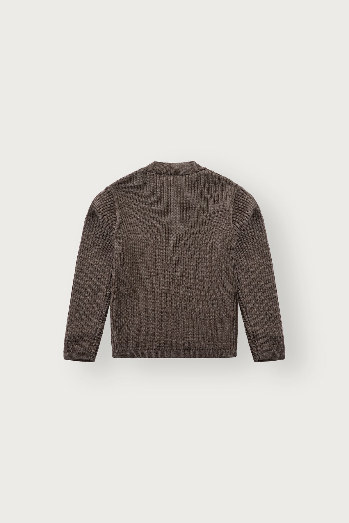 Brauner Kinder Wollpullover aus 100% Wolle für Herbst und Winter