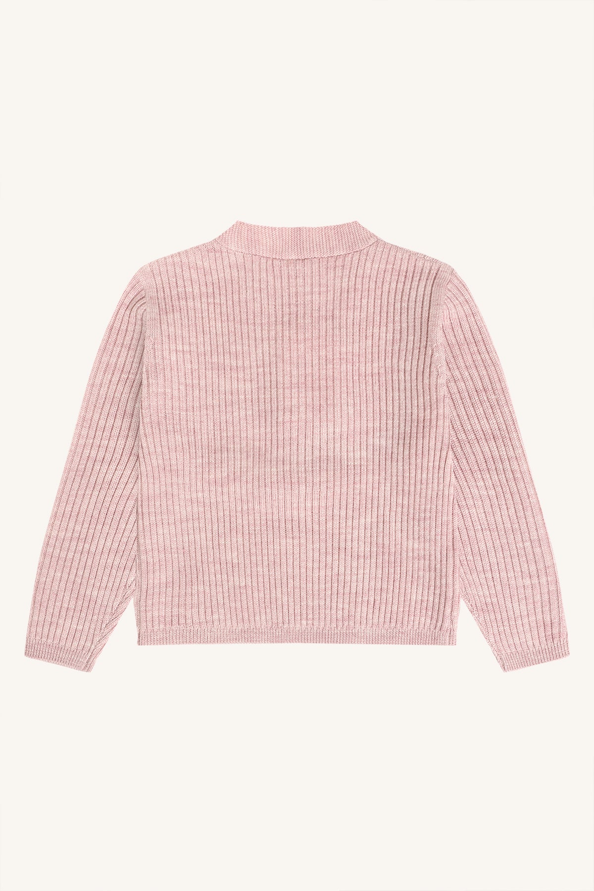 Kinder Wollpullover aus 100% Wolle in zartem Heather Rosa