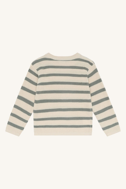 Hust&Claire Pos Bambus Strickpullover Rückseite, leicht und atmungsaktiv bei Bärechind Winterthur Zürich Schweiz.